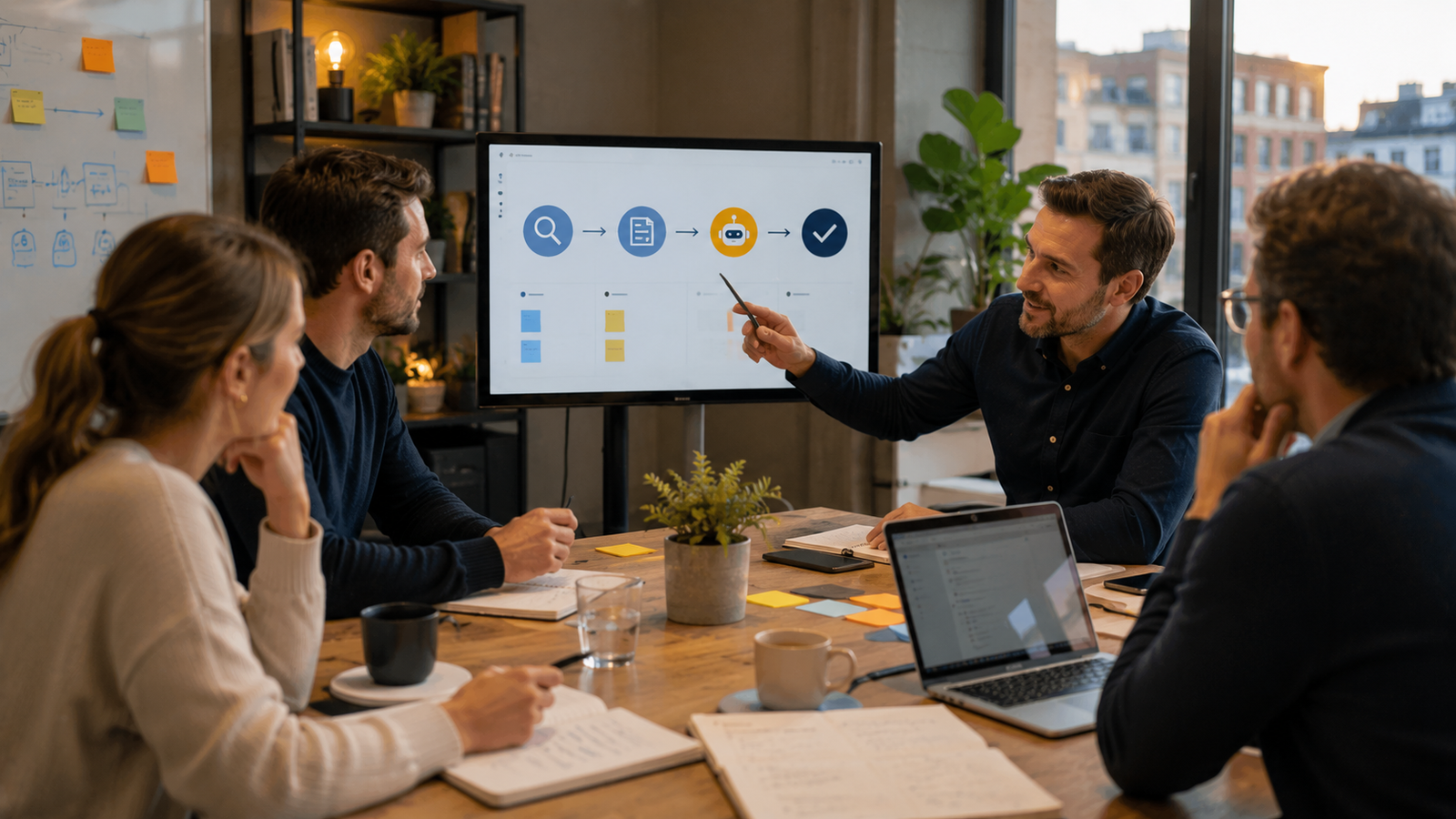 Dirigeant de PME en Belgique évaluant le sérieux d'un expert IA avant de s'engager dans un projet d'intelligence artificielle